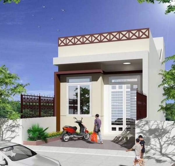 Mẫu thiết kế nhà phố 1 tầng mặt tiền 5m