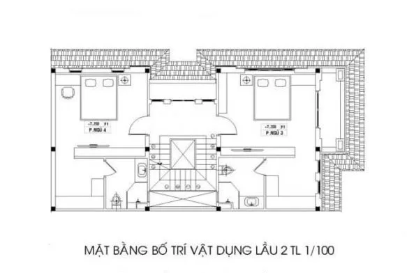 Bản vẽ công năng biệt thự tầng 3